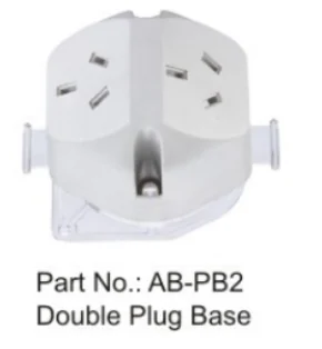 Double Plug Base 10A 250V