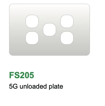 Glass 5 Gang Plate