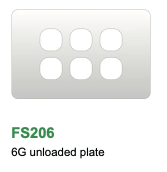 Glass 6 Gang Plate