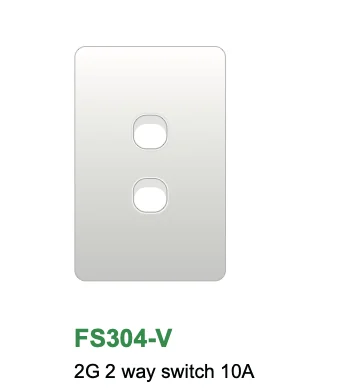 Glass 2 Gang 2 Way Switch Vertical