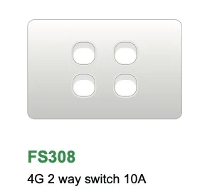 Glass Series 4 Gang 2 Way Switch