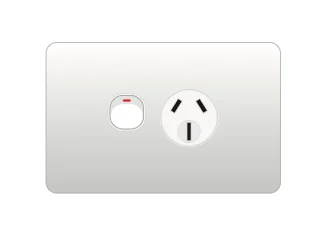 Glass Single Power Point 15A