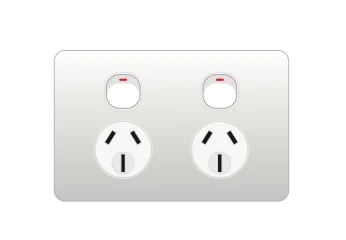 Glass Double Power Point 15A