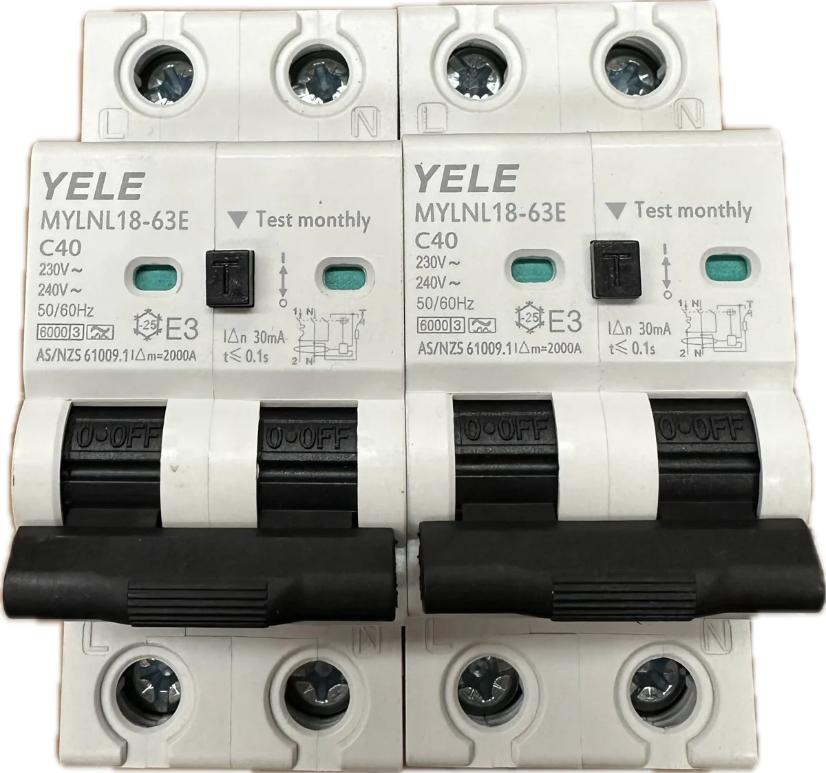 RCBO 40A 1P+N