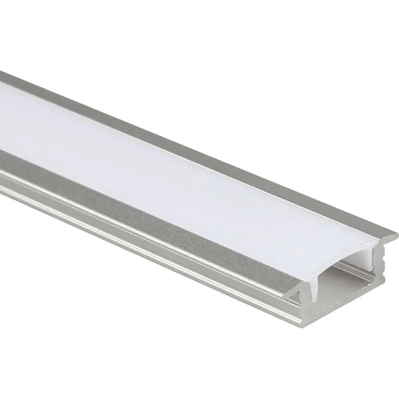 Recessed Aluminium Profile Silver 3m