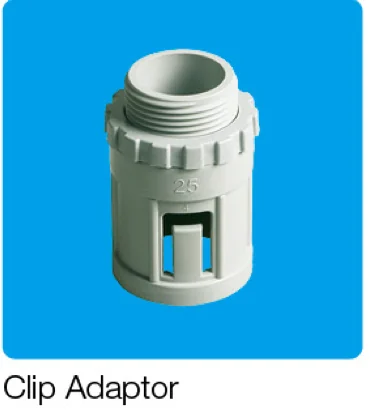 Corrugated Conduit Clip 25mm Grey