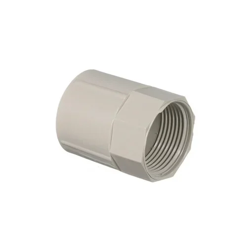 32mm Plain to Screwed Coupling Grey