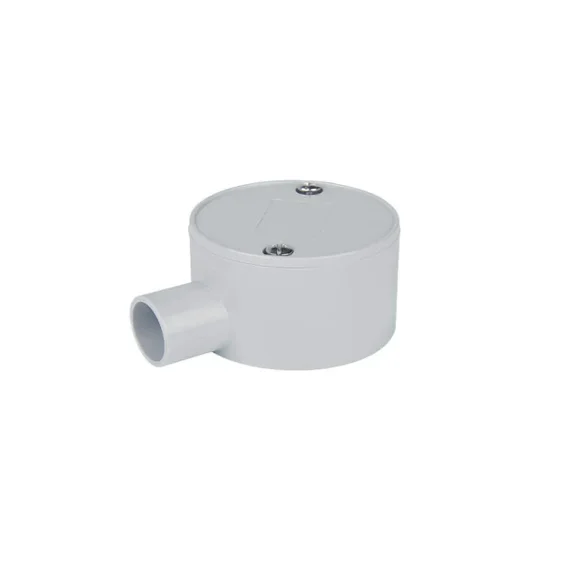 1 Way Shallow Round Junction Box 25mm