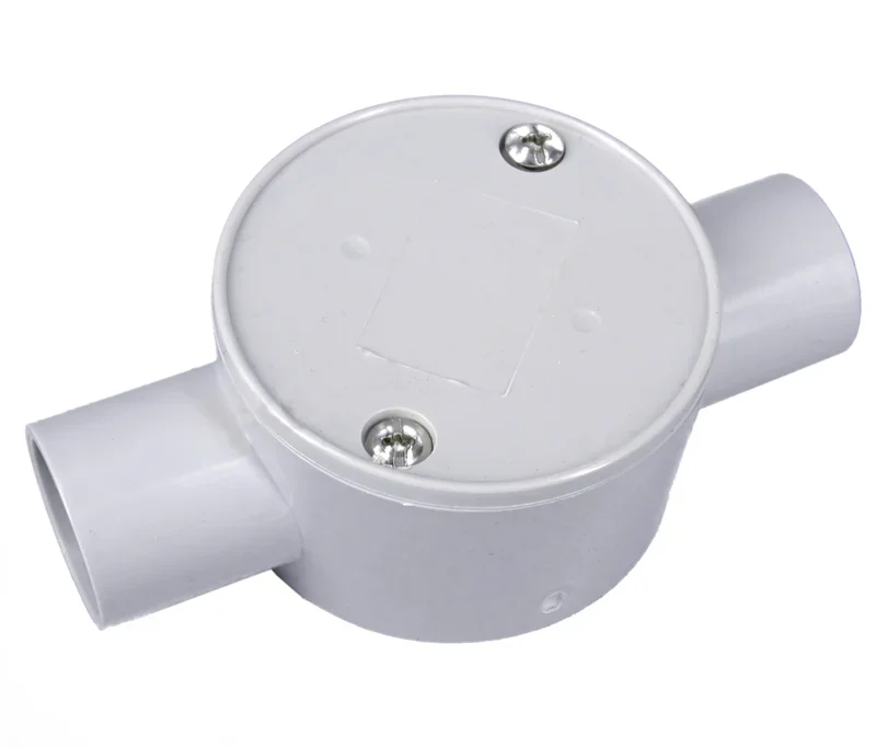 2 Way Shallow Round Junction Box 20mm
